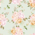 Beautiful roses seamless pattern Royalty Free Stock Photo