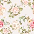 Beautiful roses seamless pattern