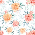 Beautiful roses seamless pattern