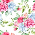 Beautiful roses seamless pattern Royalty Free Stock Photo