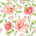 Beautiful roses seamless pattern