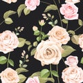Beautiful roses seamless pattern Royalty Free Stock Photo