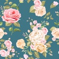 Beautiful roses seamless pattern Royalty Free Stock Photo