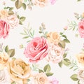 Beautiful roses seamless pattern