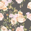 Beautiful roses seamless pattern Royalty Free Stock Photo