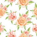 Beautiful roses seamless pattern