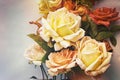 Beautiful Roses.Vintage styled Royalty Free Stock Photo