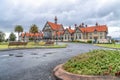 Beautiful Rotorua Museum on a cloudy day, wide angle view