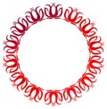 Beautiful round gradient frame. Raster clip art. Royalty Free Stock Photo