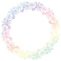 Beautiful round gradient frame. Raster clip art. Royalty Free Stock Photo