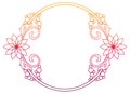 Beautiful round gradient frame. Raster clip art. Royalty Free Stock Photo