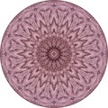 Beautiful round pattern with knitted ornament in dusty pink colors. Print for rug, carpet, decorative cushion