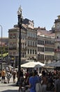 Porto, 21st July: Historic Buildings from Praca Almeida Garrett Square of Downtown Porto in Portugal