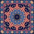 Beautiful rug in morrocan style. Vector illustration Royalty Free Stock Photo