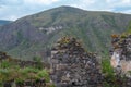 beautiful ruined fortress Khertvisi stands in Georgia