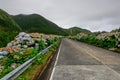 Beautiful rural road in Azores island