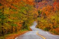 Beautiful rural Vermont drive in autumn time