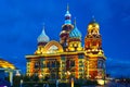 The beautiful Russian buildings night scenic of NZH Manzhouli