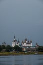 Beautiful russian Solovki Monastery at summer day Royalty Free Stock Photo