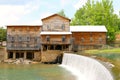 Beautiful Rustic Farm House with Water Fall Royalty Free Stock Photo