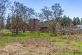 Beautiful rustic view of Fort Steilacoom Park and Waughop Lake. Royalty Free Stock Photo