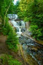 Beautiful Sable Falls in Northern Michigan Forest