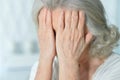 Beautiful sad elderly woman Royalty Free Stock Photo