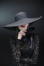 Beautiful sad girl in a hat Royalty Free Stock Photo