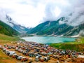 beautiful saif ul malook lake Pakistan beautiful valley Royalty Free Stock Photo