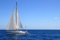 Beautiful sailboat sailing sail blue Mediterranean