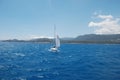 Beautiful sailing ship in the mediterranean sea in turkey