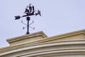 Beautiful sailing ship weathervane with a pigeon on top