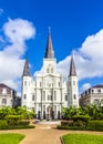 Beautiful Saint Louis Cathedral in the French Quarter in New Orleans, Louisiana. Royalty Free Stock Photo
