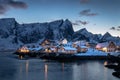 Sakrisoy Rorbuer at the Lofoten Islands in Norway Royalty Free Stock Photo