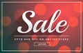 Beautiful sale banner design template with bokeh background