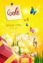 Beautiful Sale Banner Discount Flyer Card Women Day Promotion Template Poster Design