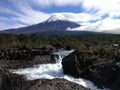 Petrohue Falls in Patagonia Chile Royalty Free Stock Photo