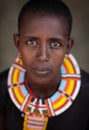 Beautiful Samburu woman in Ngurunit, Kenya.