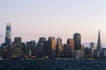 Beautiful San Francisco skyline at twilight Royalty Free Stock Photo