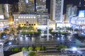 Beautiful San Francisco Union Square by night - SAN FRANCISCO - CALIFORNIA - APRIL 17, 2017 Royalty Free Stock Photo