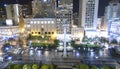 Beautiful San Francisco Union Square by night - SAN FRANCISCO - CALIFORNIA - APRIL 17, 2017 Royalty Free Stock Photo