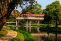 Beautiful SanamChan Palace with European Style in historic garden at NakornPrathom Thailand Royalty Free Stock Photo