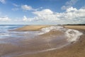 Beautiful sand beach at Malahide, Dublin, Ireland.