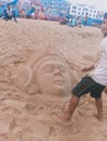 Beautiful sand creation by Indian artist