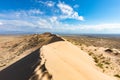 Beautiful sand dune blue skies in sunny day