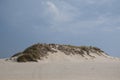 Beautiful sand dune blue skies in sunny day