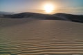 Beautiful sand dunes view. Maspalomas dunes. Royalty Free Stock Photo