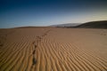 Beautiful sand dunes view. Maspalomas dunes. Royalty Free Stock Photo