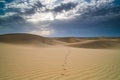 Beautiful sand dunes view. Maspalomas dunes. Royalty Free Stock Photo
