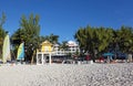 Beautiful Sandals Beach resort on a white Sandy Beach